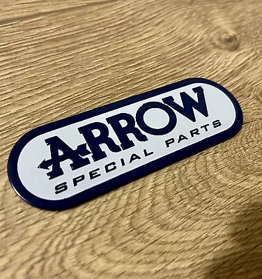 Arrow Metal Badge Exhaust Sticker Decal Heatproof 95mm X 30mm • $5.91