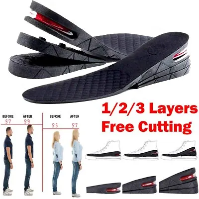 $7.78 • Buy Men Women Shoe Insoles Invisible Height Increase Heel Lift Taller Inserts Pad US