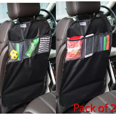 2xCar Seat Back Protector Cover Mat For Kids Kick Clean Anti Dirt Mud Protection • £116.94