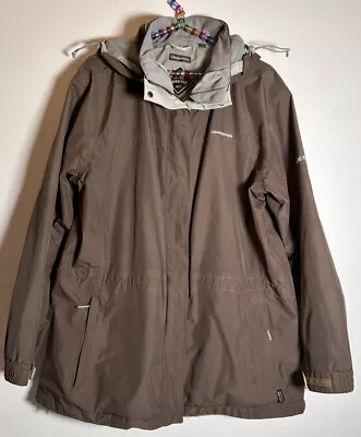 Craghoppers Womens Kiwi Gore-Tex Outdoor Jacket Coat Brown/Green - UK 16 • £39.99