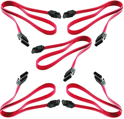 PTC 7 Pin SATA To SATA Serial ATA Data Cable For Hard Drive HDD 24 Inch 5 Pack • $8.99