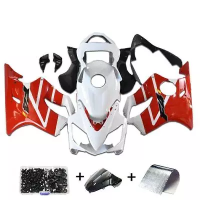 FSM Injection New White Red Fairing Fit Lor Honda 2001-2003 CBR 600F4I 2002 W060 • $449.99