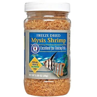 San Francisco Bay Brand Freeze Dried Mysis Shrimp 0.89oz Finicky Eater Fish Food • £14.45