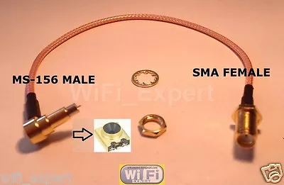1 X 6 Inch SMA Female To MS-156 Male Pigtail Coaxial RF MS156 Cable RG316 USA • $8.74