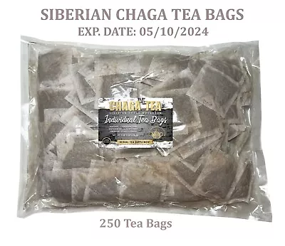 All Natural Siberian Chaga Mushroom Individual Filter Tea Bags Whole SALE • $119.99