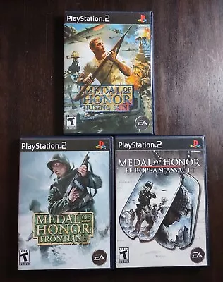 Medal Of Honor Collection PS2 PlayStation 2 Complete Rising Sun Frontline Euro • $29.95