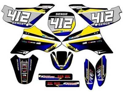 All Years JR 80 SURGE Yellow Senge Graphics Kit Compatible With Suzuki • $109.99