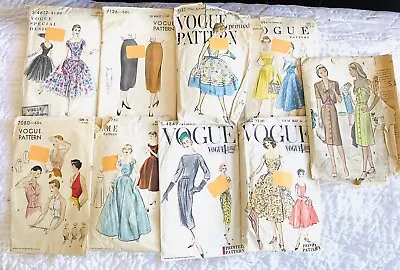 9 Vintage 1950’s Patterns 8 Vogue 1 Mc Calls • $69.99