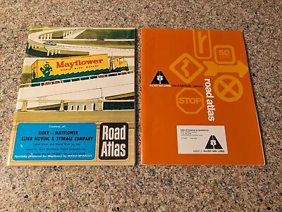 Lot Of 2 Vintage Road Atlas Mayflower Allied Van Lines 1970 And 1971 Nice Shape! • $35