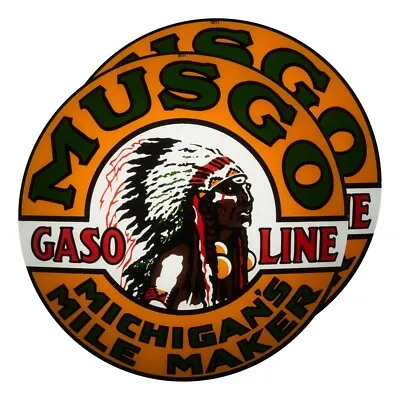 Pair Of Musgo 13.5  Gas Pump Lenses (G153) • $115
