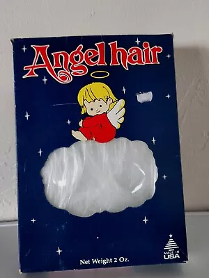 Rare Vintage ANGEL HAIR SPUN GLASS CHRISTMAS DECOR USA MADE Holiday Decoration • $9.99