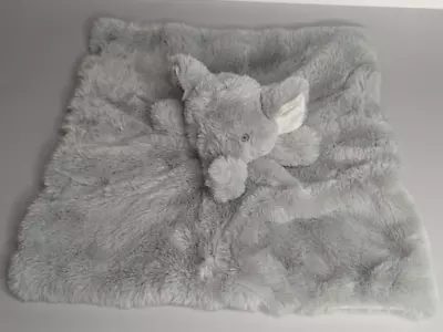 Mudpie Lovey Baby Security Blanket Gray Elephant Plush 13  Square • $10