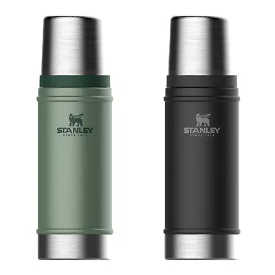 $55.99 • Buy New STANLEY Classic Vacuum Insulated 470ml Bottle Thermos Flask Black Green