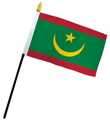 $6.88 • Buy Country Of Mauritania 4 X6  Flag Desk Table Plastic Stick Staff