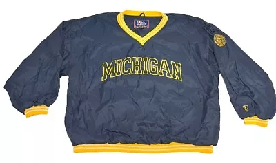 90's Vintage University Of Michigan Wolverines Pro Player Sweatshirt Sz XXL RARE • $54.82