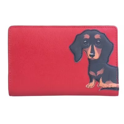 Mala Leather Frank Compact Purse With RFID - Red - BNWT • £28.99