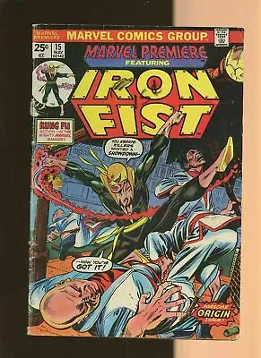 Marvel Premiere #15 GD+ 2.5 1st Appearance Iron Fist Marvel Value Stamp Intact • $110