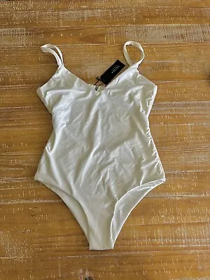 Women's Tavik Mandy White One Piece Swim Suit Size Small NWT Mesh/lace Details • $25