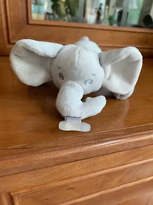 Philips Avent Elephant Plush Pacifier Holder 7  Stuffed Animal Toy No Paci • $8.50