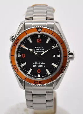 Omega Seamaster Planet Ocean Orange Steel 42mm 22095000 Bracelet Automatic • $3349