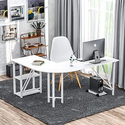 $116.48 • Buy Corner Computer Desk L-Shaped Student Home Office Study Table