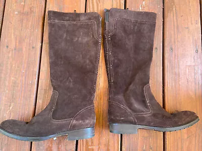 Vera Wang Lavender Suede Vero  Boots Brown 9 1/2 Italian Made • $59.95