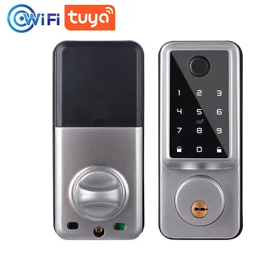 Keyless Entry Door Lock Fingerprint Keypad Keys Card WIFI APP Code Digital Lock • £62.03