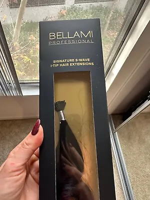Bellami Professional Hair Extensions 24inch Black I-tip-Signature S-Wave • $150