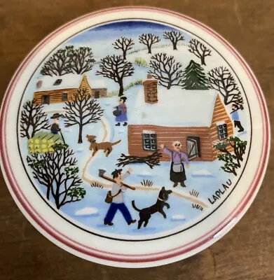 Vtg. NAIF CHRISTMAS Trinket Box Villeroy & Boch Depuis 1748 Luxembourg • $12.95