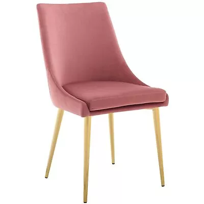 Modway Viscount Modern Accent Performance Velvet Dining Chair Dusty Rose  • $99.81