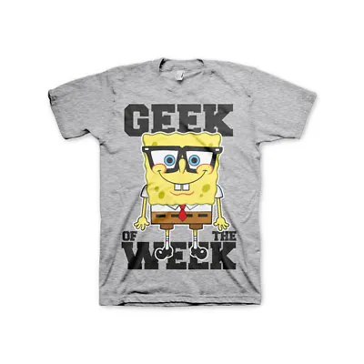 Officially Licensed Sponge Bob Geek Of The Week Men's T-Shirt S-XXL Sizes • £20.56