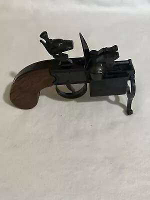 Vintage Tinder Flintlock Pistol Gun Table Lighter Works • $85