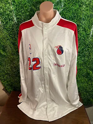 2002-03 Detroit Pistons Basketball #22 Tayshaun Prince Worn Warmup Jacket 3XL+4 • $400