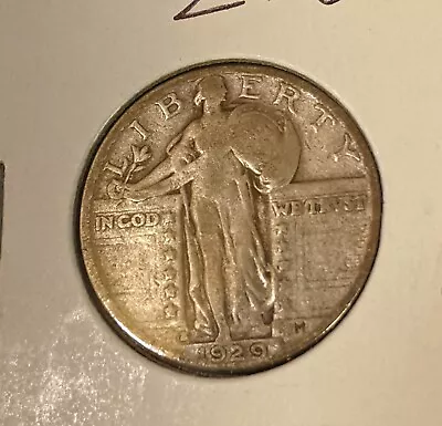 1929-S 25C Standing Liberty Quarter  Solid Date With Wear • $1