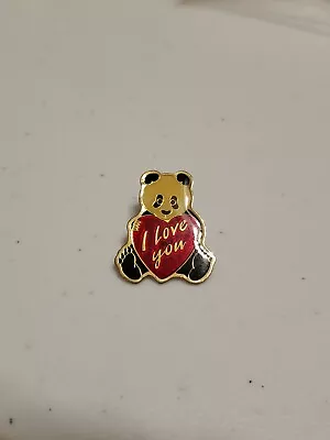 I Love You Panda Vintage Lapel Pin Enamel Hat Tie Tac Dh • $7