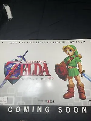 THE LEGEND OF ZELDA Ocarina Of Time Store Display Poster NINTENDO Promo Sign • $120