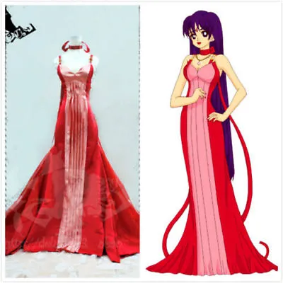 $90.80 • Buy Sailor Moon Sailor Mars Hino Rei-Princess Mars Red Dress Cosplay#