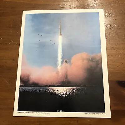 Rare Vintage Official NASA Picture  #1  Dec 21 1968 Apollo 8 Launch Cape Kennedy • $10