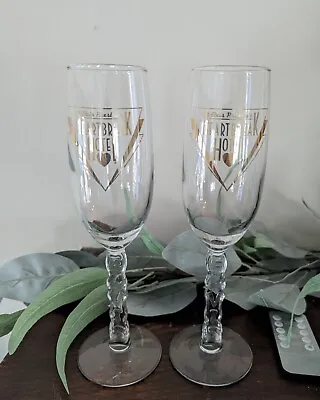 Set Of 2 Heartbreak Hotel Champagne Glasses Elvis Presley With Box • $37.95