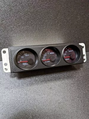 Nismo Old Logo Triple Gauge Meter Black Nissan Skyline BCNR33 R33 • $1780