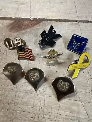 Assorted Military Lapel/Hat Pins (Lot Of 9) • $8