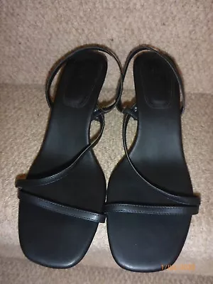 H&M Black Low Heel Sandal Size UK7 • £6