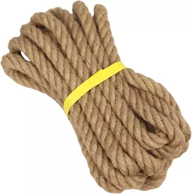 Twisted Manila Rope Jute Rope (3/4 In X 20 Ft) Natural Thick Hemp Rope  • $22.23