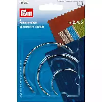 £3.98 • Buy Prym Curved Upholsterers Needles: Pack Of 3(2 Large + 1 Small) 131350 Free P & P