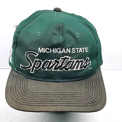 Vintage Sports Specialties Snapback Hat Michigan State MSU Spartans Script Twill • $19.49