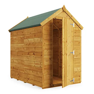 Garden Shed Apex Roof Wooden Storage 8x6 / 6x4 T&G Window Windowless Storer • £375