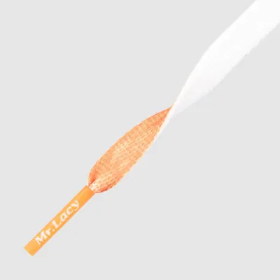 Mr Lacy Clubbies Flat Bright Orange White Pair Of Shoelaces   • £9.48