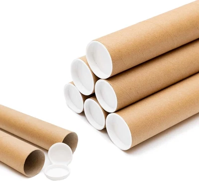 £6.25 • Buy Postal Tubes + End Caps For Poster Blueprints Artworks Paintings Plans Documents