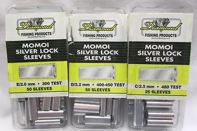 Momoi Crimp Sleeves Silver Lock Connectors Size Assortment 125pc Diamond Z92 • $24