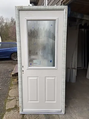 New White 933-2095 Brand  New Composite Back  Door In Upvc Frame Right Hand • £395